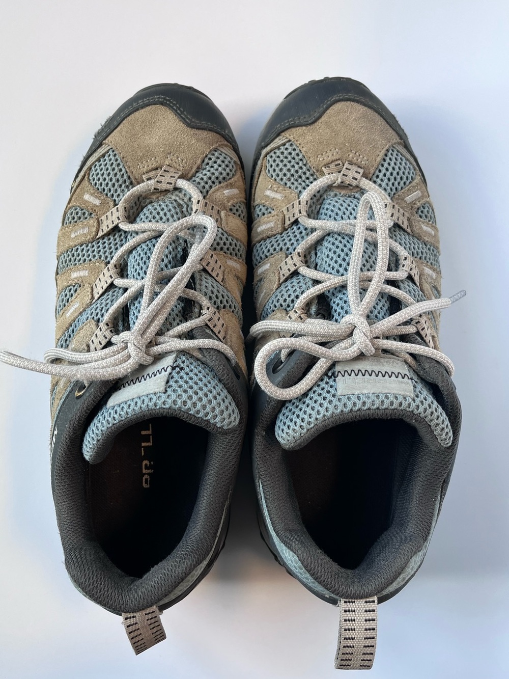 MERRELL Alverstone 2 Waterproof Hiking Trail Shoe Blue Gray Taupe Women 9 Wide - Picture 3 of 9